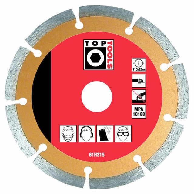 GYÉMÁNTVÁGÓ TOP TOOLS 61H325 125 MM SZEGM